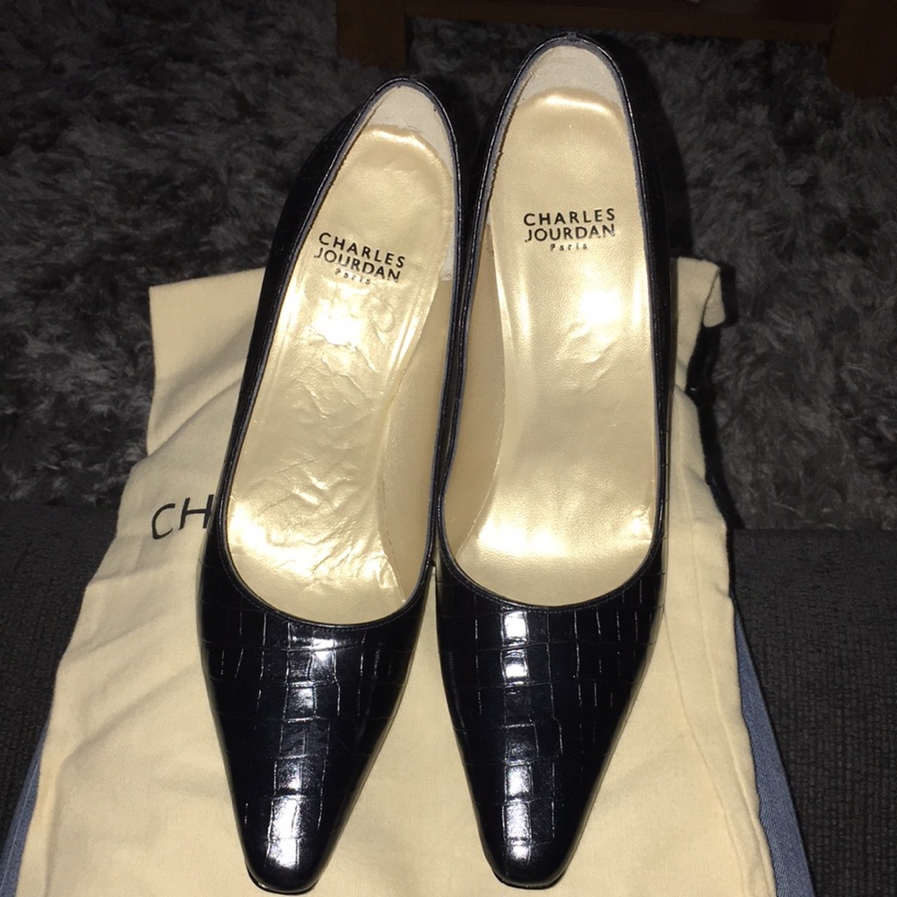 Black Charles Jourdan heels